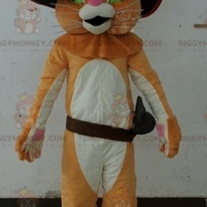 Costume de mascotte BIGGYMONKEY™ du chat botté avec un chapeau