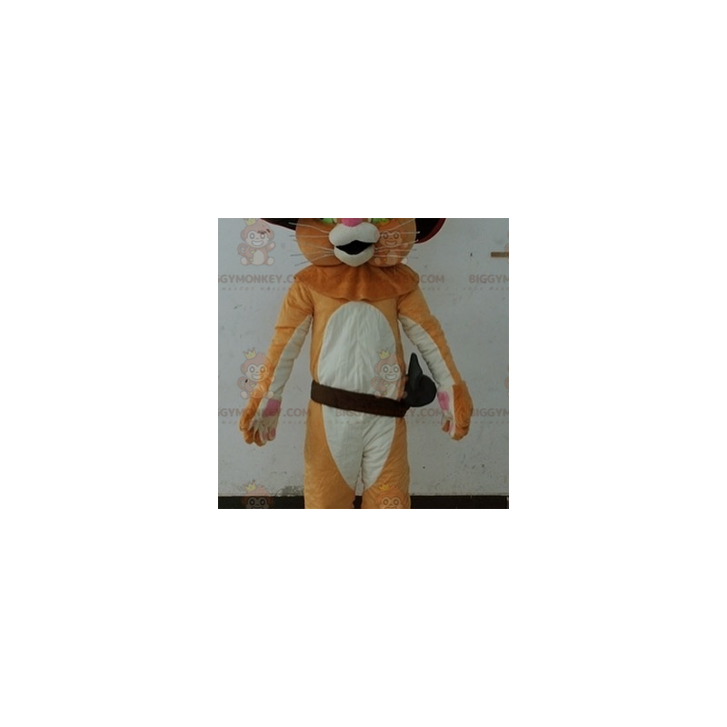 Costume de mascotte BIGGYMONKEY™ du chat botté avec un chapeau