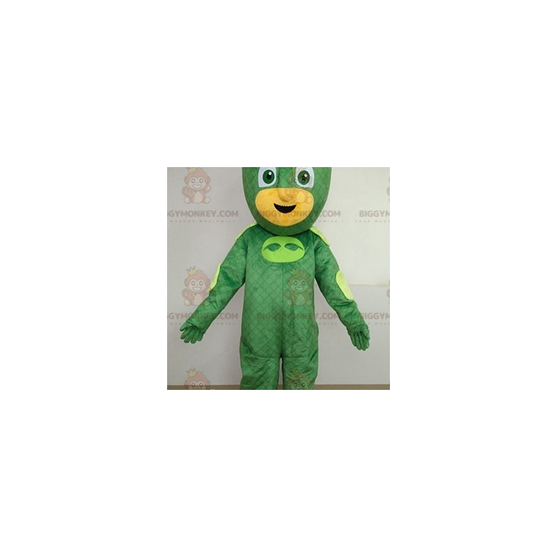 Costume de mascotte BIGGYMONKEY™ de personnage jaune en tenue