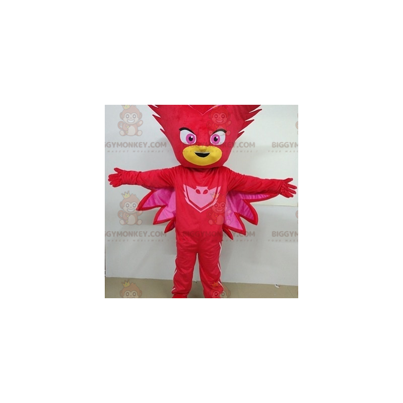 Fantasia de mascote BIGGYMONKEY™ de homem mascarado vermelho