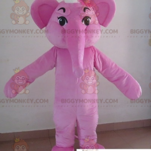 Disfraz de mascota de elefante rosa BIGGYMONKEY™. disfraz de