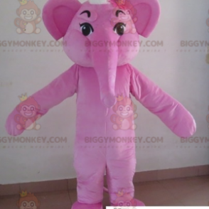 Costume de mascotte BIGGYMONKEY™ d'éléphant rose. Costume