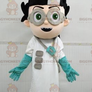 Mad Scientist BIGGYMONKEY™ maskotdräkt med labbrock -