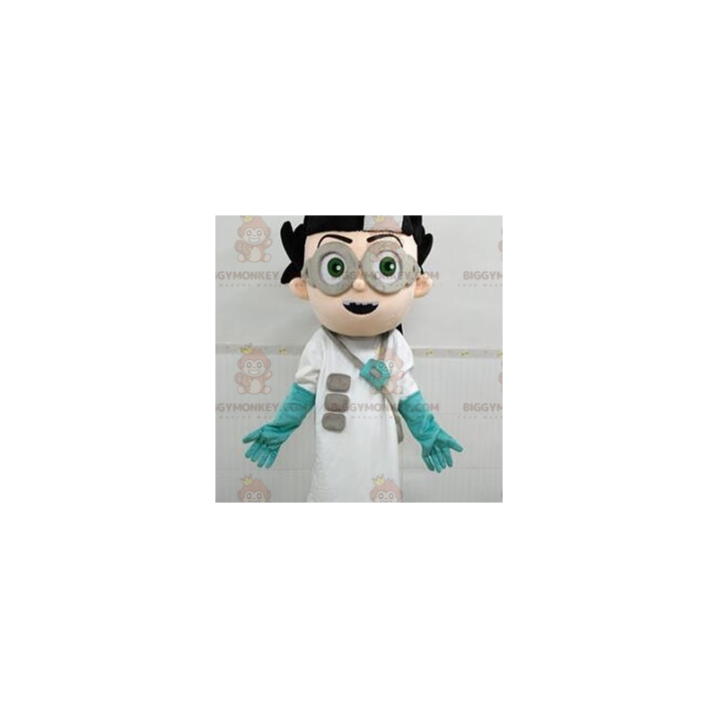 Mad Scientist BIGGYMONKEY™ Mascot Costume with Lab Coat -