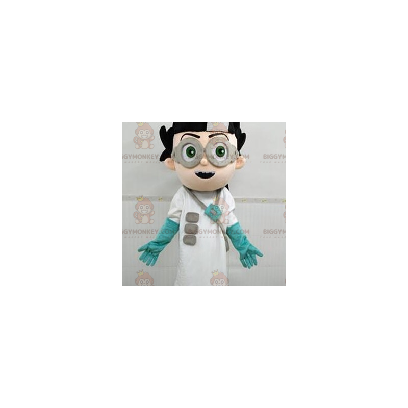 Mad Scientist BIGGYMONKEY™ mascottekostuum met laboratoriumjas