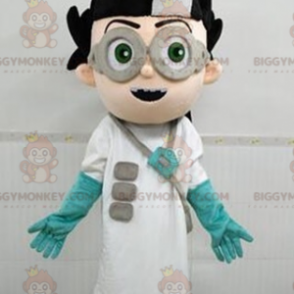 Mad Scientist BIGGYMONKEY™ mascottekostuum met laboratoriumjas