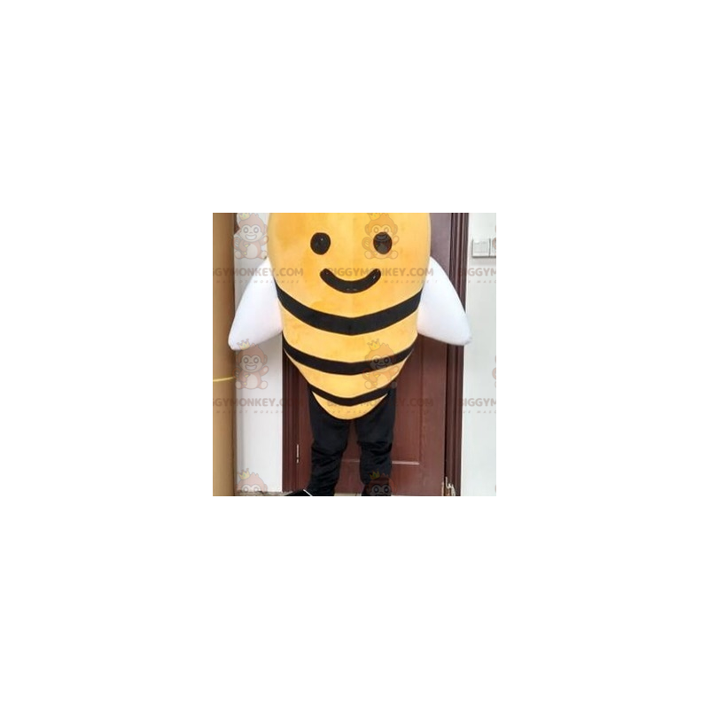 BIGGYMONKEY™ costume mascotte dell'ape gigante gialla e nera.