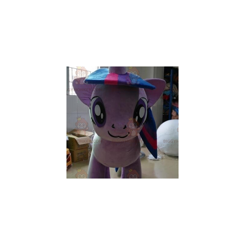 Costume de mascotte BIGGYMONKEY™ de poney violet géant et très