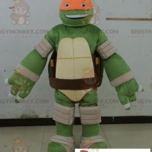 Ninja Turtle BIGGYMONKEY™ mascottekostuum met oranje hoofdband