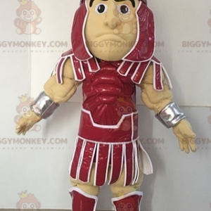 Gladiator BIGGYMONKEY™ Maskottchenkostüm im roten Outfit -