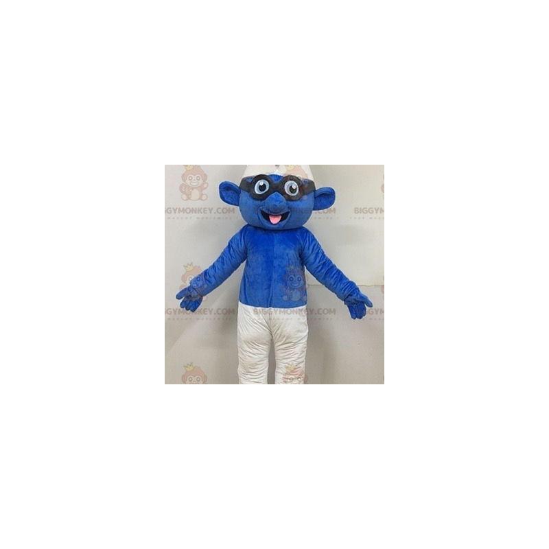 BIGGYMONKEY™ Mascote Óculos Smurf Famoso Personagem Azul –