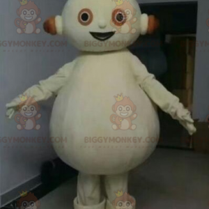 Costume de mascotte BIGGYMONKEY™ de bonhomme blanc dodu.