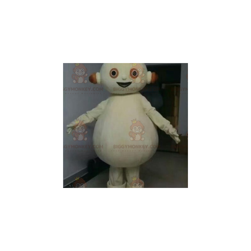 Traje de mascote gordo do homem branco BIGGYMONKEY™. Fantasia