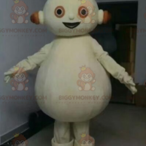 Traje de mascote gordo do homem branco BIGGYMONKEY™. Fantasia