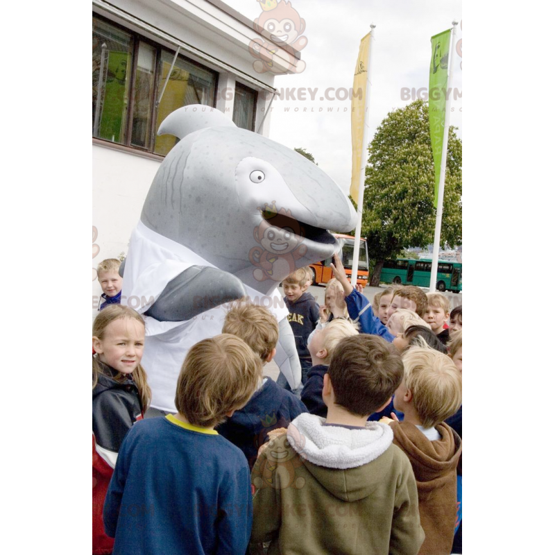 Costume de mascotte BIGGYMONKEY™ de dauphin gris de baleine -