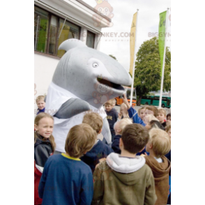 Costume de mascotte BIGGYMONKEY™ de dauphin gris de baleine -