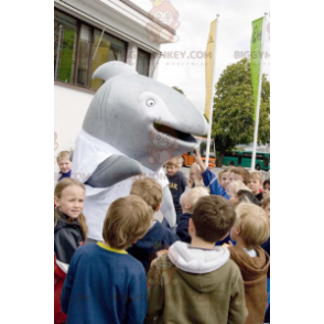 Whale Grey Dolphin BIGGYMONKEY™ maskotkostume - Biggymonkey.com