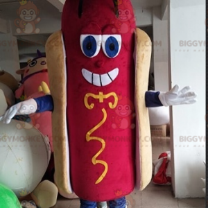 Στολή μασκότ για Giant Hot Dog BIGGYMONKEY™. κοστούμι γρήγορου