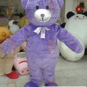 Costume de mascotte BIGGYMONKEY™ de nounours violet mignon et