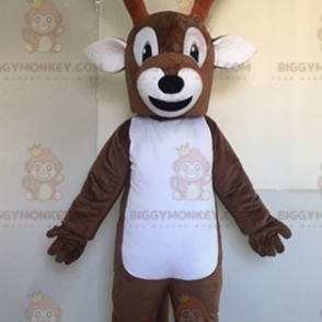 Costume de mascotte BIGGYMONKEY™ de renne blanc et marron.