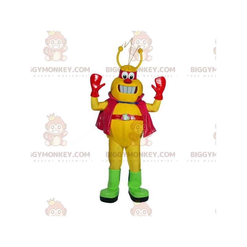 Mycket rolig gul och röd robot BIGGYMONKEY™ maskotdräkt -