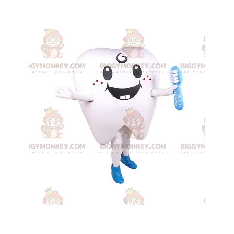 Costume de mascotte BIGGYMONKEY™ de dent blanche géante avec