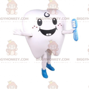 Giant White Tooth BIGGYMONKEY™ mascottekostuum met