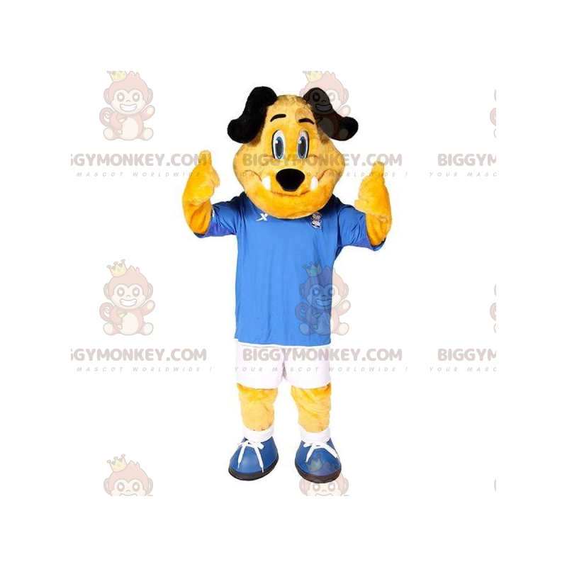 Costume de mascotte BIGGYMONKEY™ de chien jaune et noir en