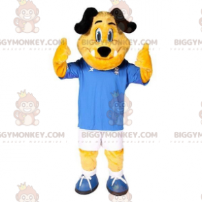 BIGGYMONKEY™ Kostium Maskotka Żółto-Czarny Pies w Odzieży