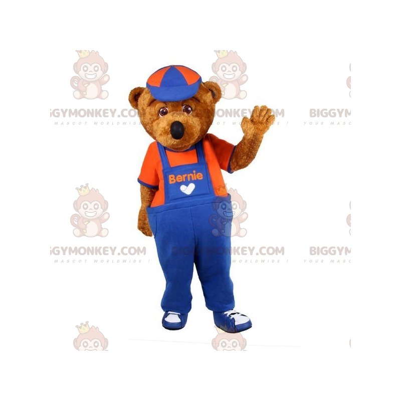 Costume da mascotte marrone Teddy BIGGYMONKEY™ vestito con una