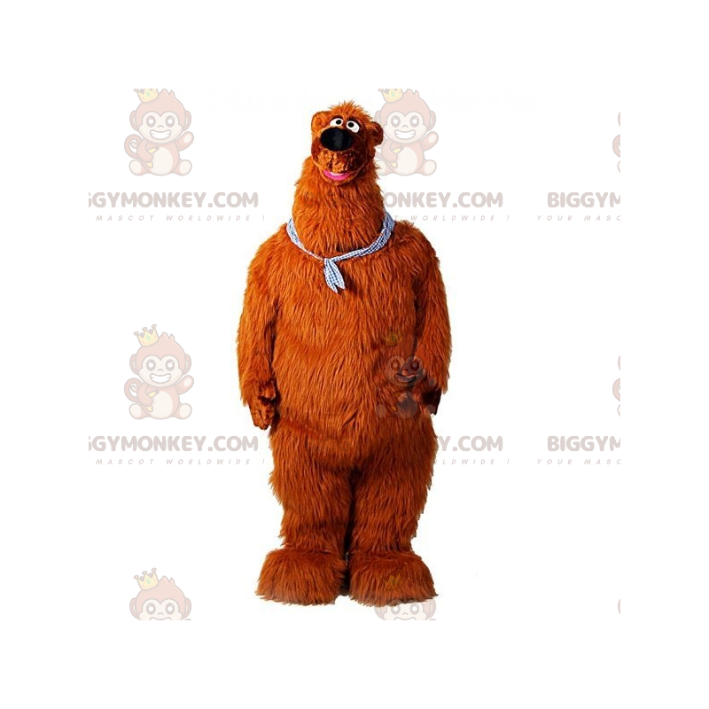 Fato de mascote de urso gigante peludo incrível e engraçado