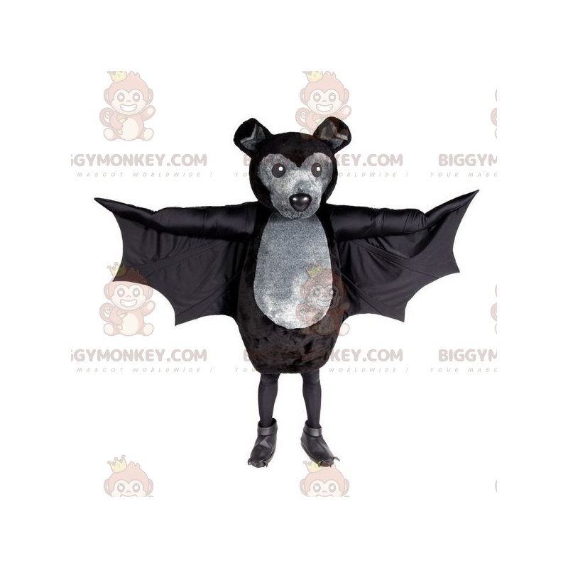 Costume mascotte gigante marrone e grigio pipistrello