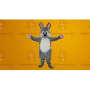 Grå och vit kanin BIGGYMONKEY™ maskotdräkt - BiggyMonkey maskot
