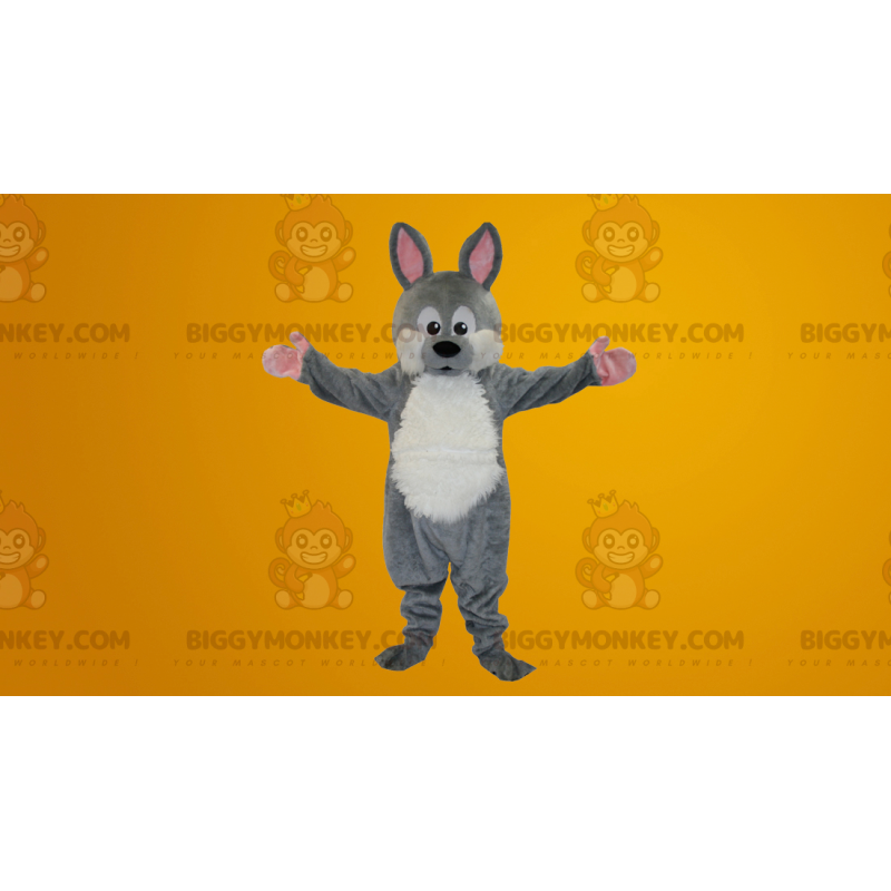 Kostým maskota šedobílého králíka BIGGYMONKEY™ – Biggymonkey.com