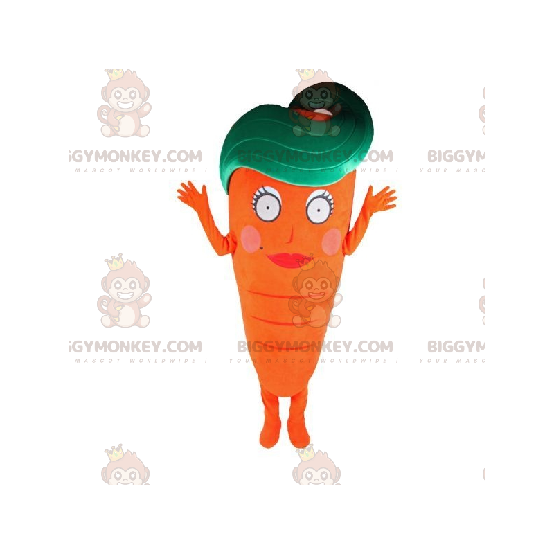 Costume de mascotte BIGGYMONKEY™ de carotte orange et verte