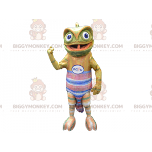 Chameleon BIGGYMONKEY™ Mascot Costume with Colorful Jersey –