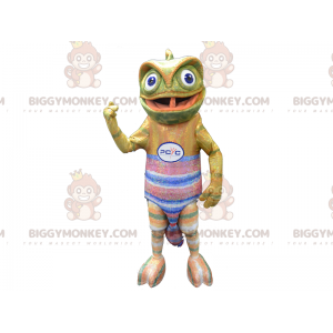 Costume de mascotte BIGGYMONKEY™ de caméléon avec un maillot