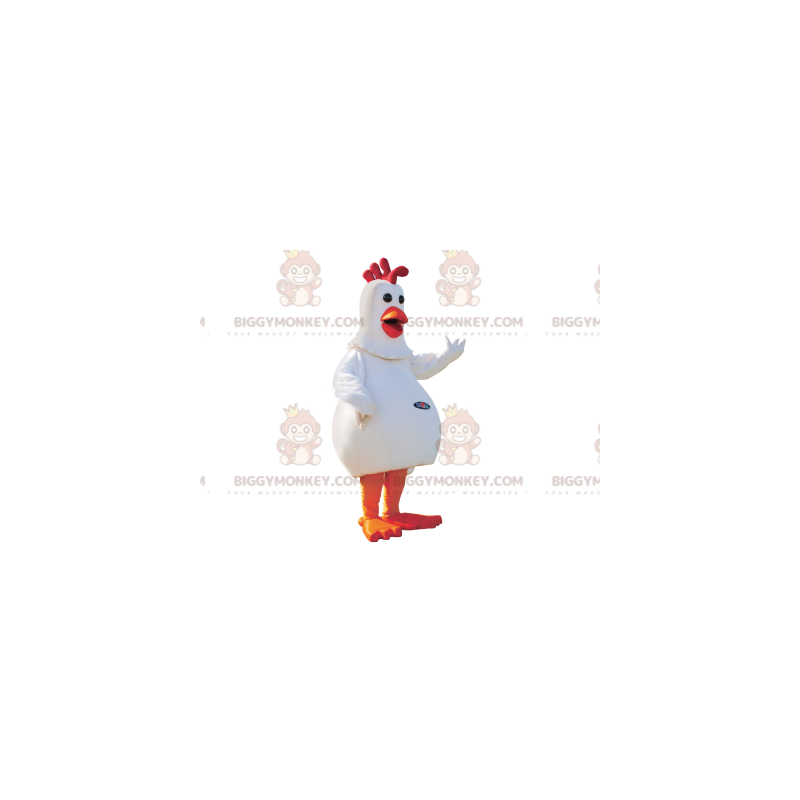 Στολή μασκότ της Giant White and Red Hen BIGGYMONKEY™ -