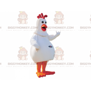 Disfraz de mascota BIGGYMONKEY™ de gallina regordeta blanca
