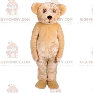 Costume de mascotte BIGGYMONKEY™ d'ours beige entièrement