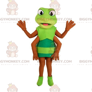 Costume mascotte BIGGYMONKEY™ grillo cavalletta insetto verde -