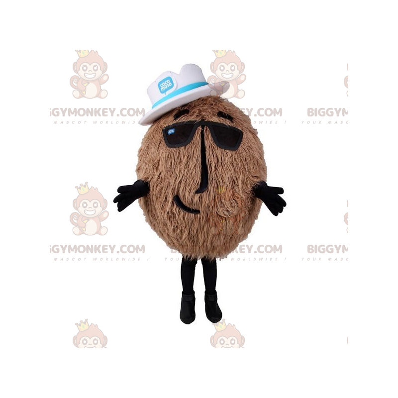 Costume de mascotte BIGGYMONKEY™ de noix de coco géante poilue