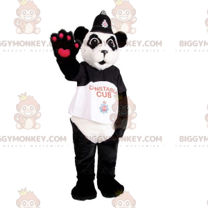 BIGGYMONKEY™ Mascottekostuum zwart-witte panda in politieoutfit