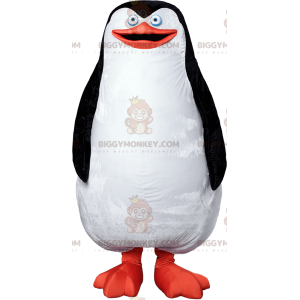 Costume de mascotte BIGGYMONKEY™ de pingouin blanc noir et