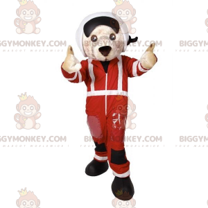 Traje de mascote de cachorro BIGGYMONKEY™ em traje de piloto.