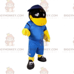 BIGGYMONKEY™ Mascot Costume Black and Yellow Duck Bird In