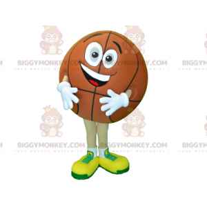 Costume mascotte BIGGYMONKEY™ da basket rotondo sorridente -