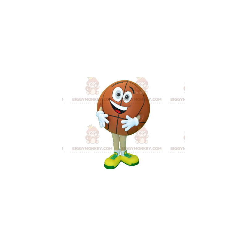 Costume de mascotte BIGGYMONKEY™ de ballon de basket rond et