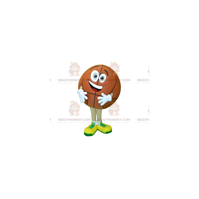 Smiling Round Basketball BIGGYMONKEY™ Mascot Costume -