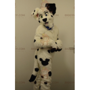 BIGGYMONKEY™ sort og hvid hunde-dalmatisk maskotkostume -